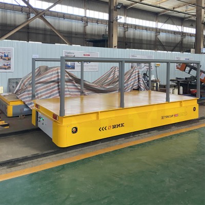 Heavy Duty 10 Ton Steel Pipe Battery Rail Transfer Cart